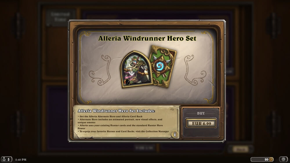 Alleria Windrunner hős szett