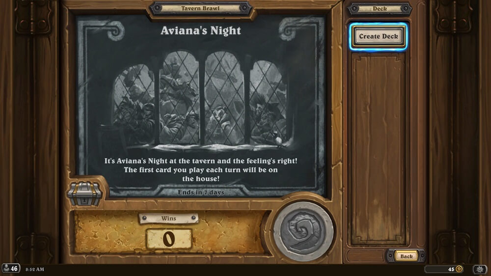 Avianas Night Tavern Brawl Hearthstone