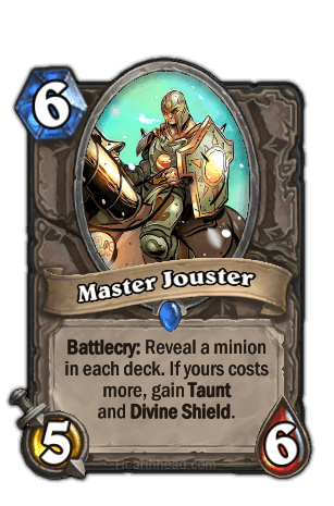 master jouster hearthstone kártya