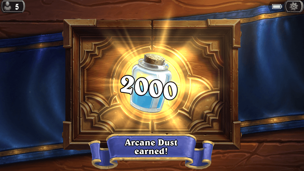 2000 Arcane Dust kompenzáció