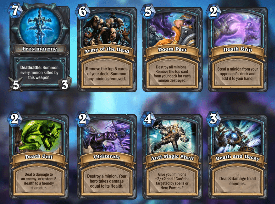 death knight kártyák