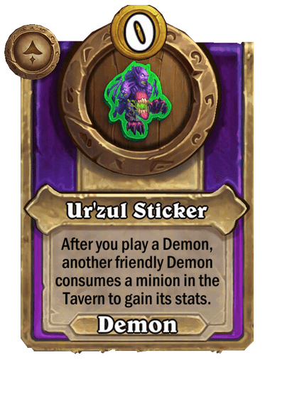 Ur'zul Sticker Hearthstone kártya