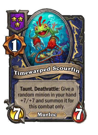 Timewarped Scourfin Hearthstone kártya