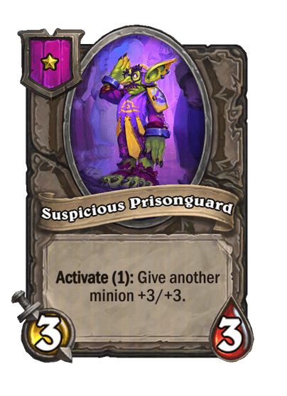 Suspicious Prisonguard Hearthstone kártya