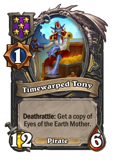 Timewarped Tony Hearthstone kártya
