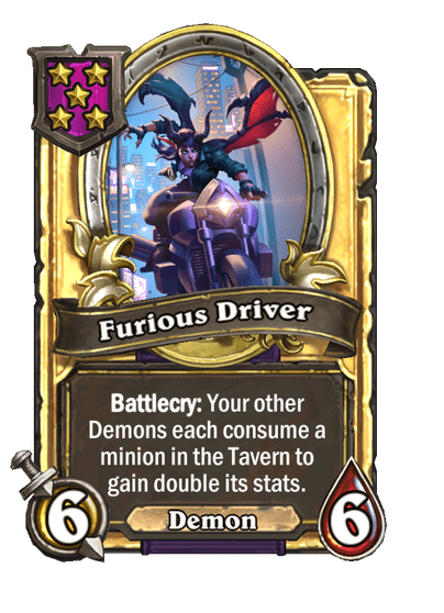 Furious Driver Hearthstone kártya