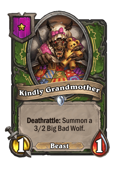 Kindly Grandmother Hearthstone kártya