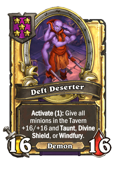 Deft Deserter Hearthstone kártya