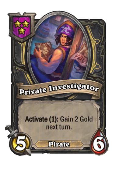 Private Investigator Hearthstone kártya