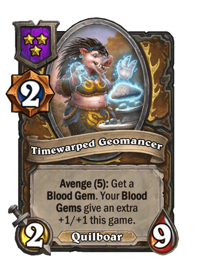 Timewarped Geomancer Hearthstone kártya