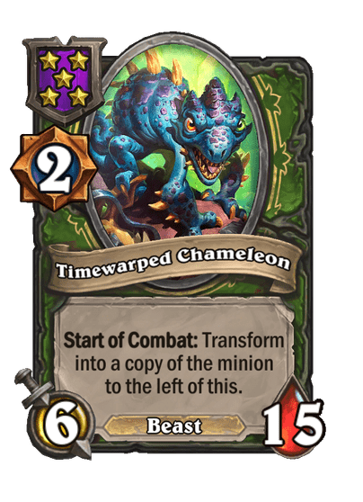 Timewarped Chameleon Hearthstone kártya