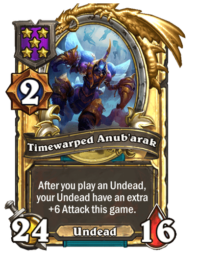 Timewarped Anub'arak Hearthstone kártya