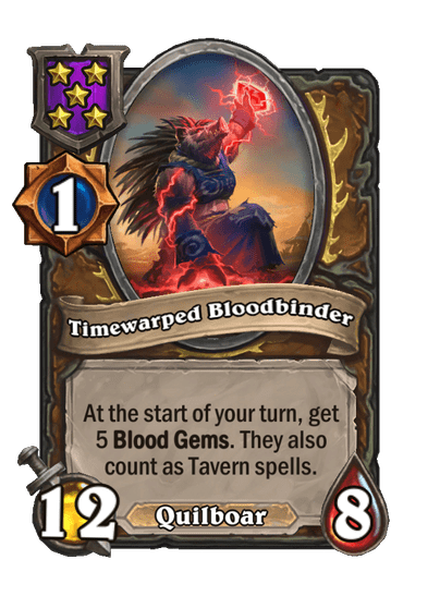 Timewarped Bloodbinder Hearthstone kártya