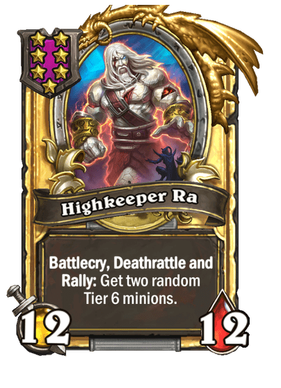 Highkeeper Ra Hearthstone kártya