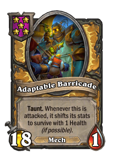 Adaptable Barricade Hearthstone kártya