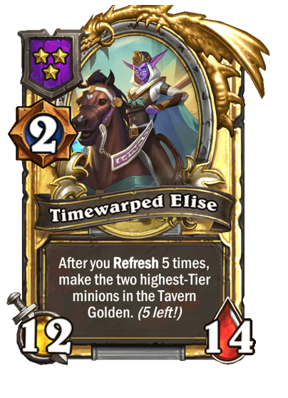 Timewarped Elise Hearthstone kártya