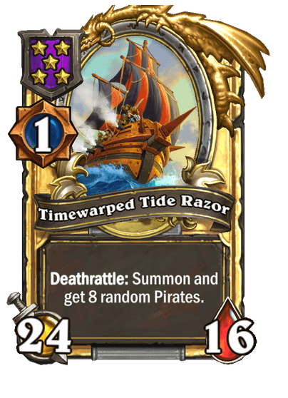 Timewarped Tide Razor Hearthstone kártya