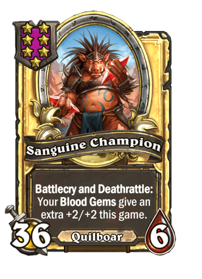 Sanguine Champion Hearthstone kártya
