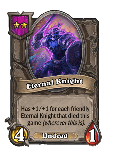 Eternal Knight Hearthstone kártya