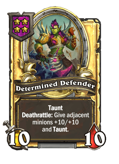 Determined Defender Hearthstone kártya
