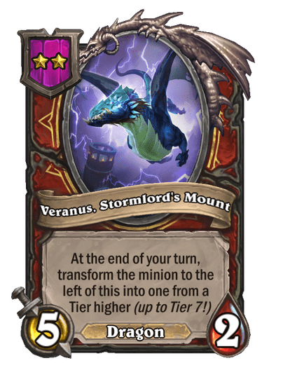 Veranus, Stormlord's Mount Hearthstone kártya