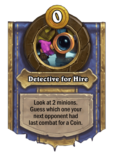 Detective for Hire Hearthstone kártya