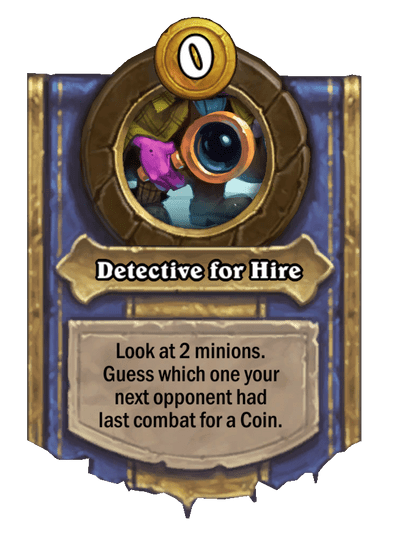 Detective for Hire Hearthstone kártya