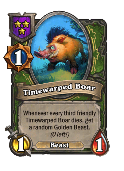 Timewarped Boar Hearthstone kártya