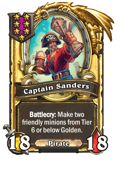 Captain Sanders Hearthstone kártya