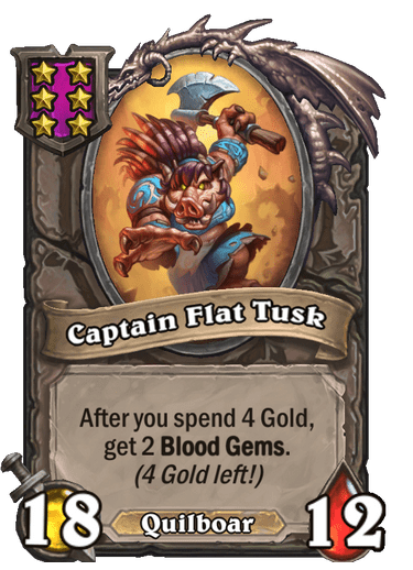 Captain Flat Tusk Hearthstone kártya