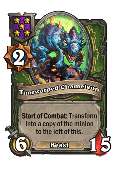 Timewarped Chameleon Hearthstone kártya