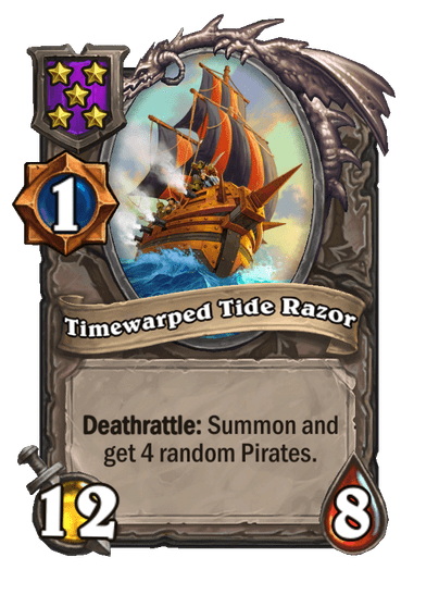 Timewarped Tide Razor Hearthstone kártya