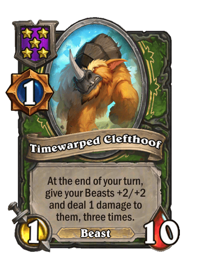 Timewarped Clefthoof Hearthstone kártya