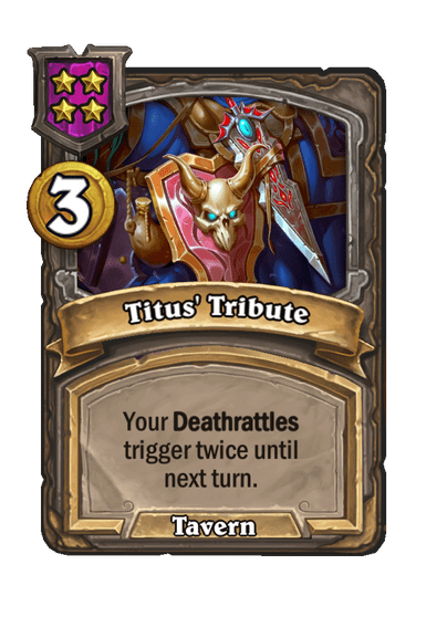 Titus' Tribute Hearthstone kártya