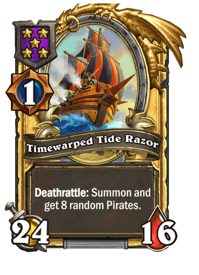 Timewarped Tide Razor Hearthstone kártya