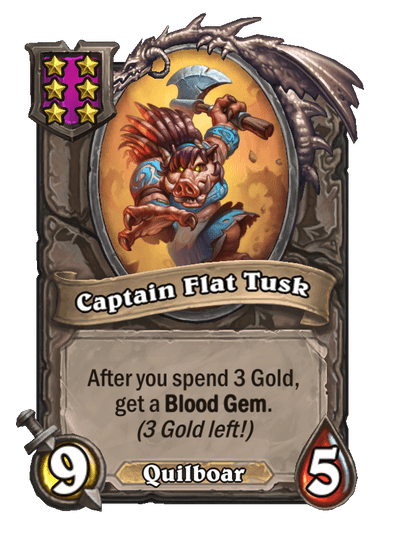Captain Flat Tusk Hearthstone kártya