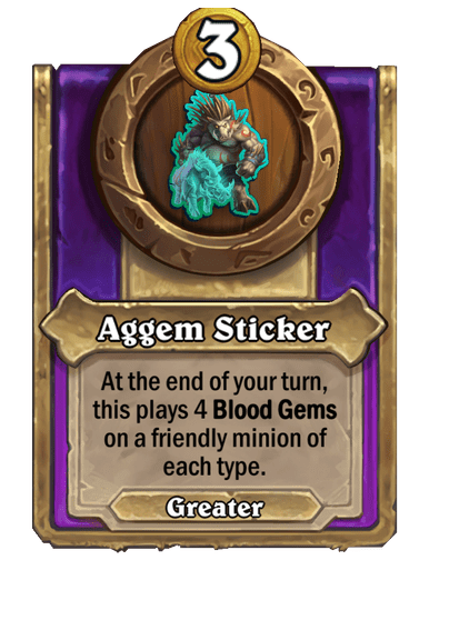 Aggem Sticker Hearthstone kártya