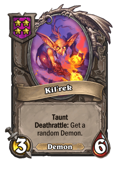 Kil'rek Hearthstone kártya