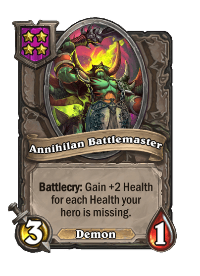 Annihilan Battlemaster Hearthstone kártya