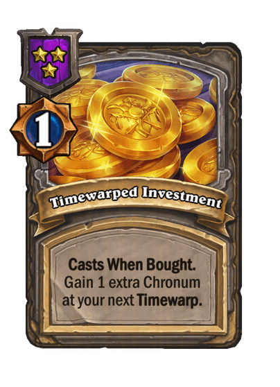 Timewarped Investment Hearthstone kártya