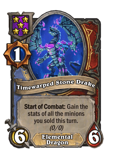 Timewarped Stone Drake Hearthstone kártya