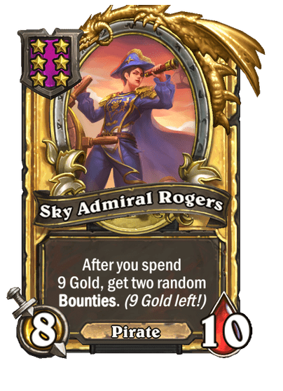 Sky Admiral Rogers Hearthstone kártya