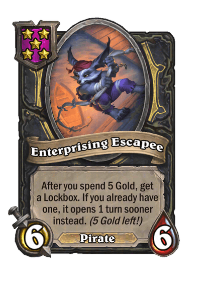 Enterprising Escapee Hearthstone kártya