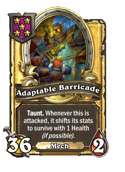 Adaptable Barricade Hearthstone kártya