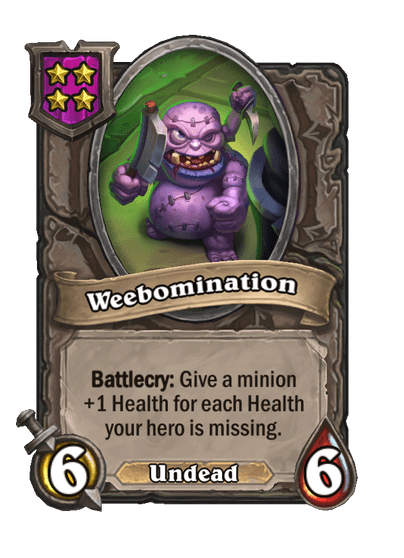 Weebomination Hearthstone kártya