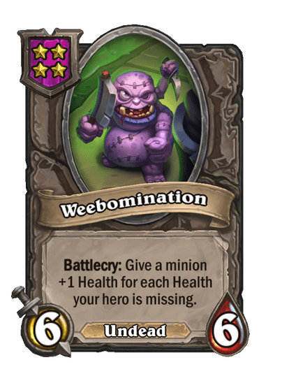Weebomination Hearthstone kártya