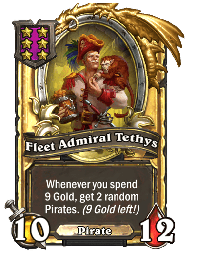 Fleet Admiral Tethys Hearthstone kártya