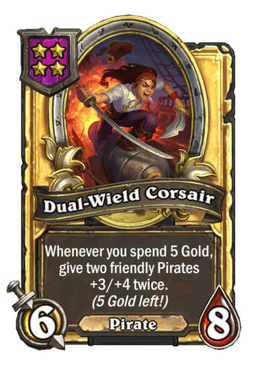 Dual-Wield Corsair Hearthstone kártya