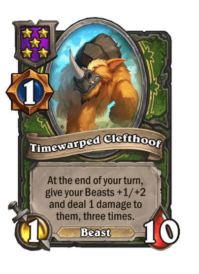 Timewarped Clefthoof Hearthstone kártya