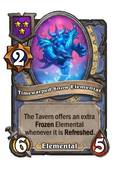 Timewarped Snow Elemental Hearthstone kártya